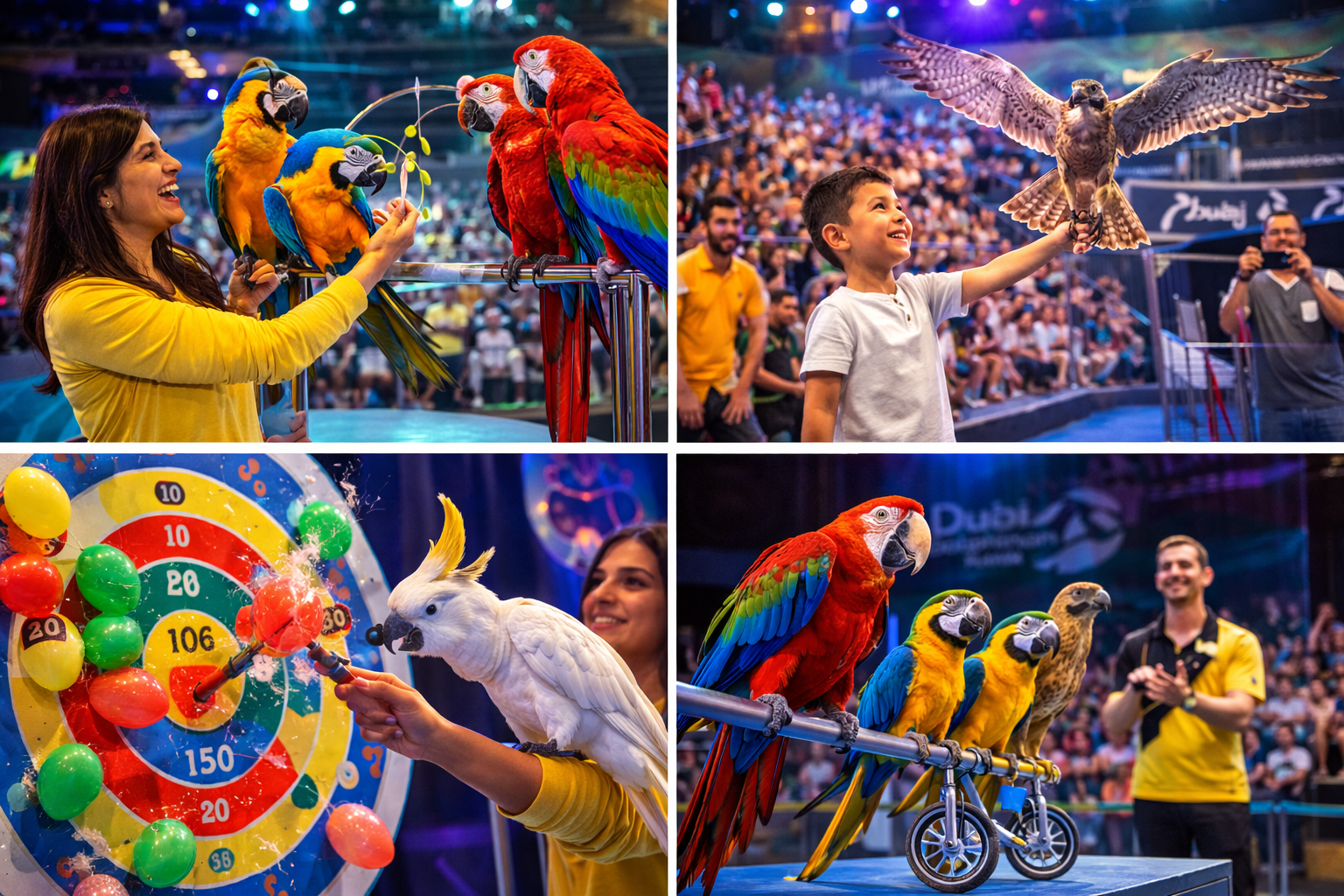 Dubai Dolphinarium Exotic Bird Show tickets for live bird performance