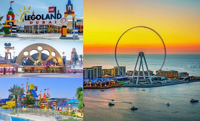 Dubai Parks and Resorts 1 Park plus Ain Dubai tickets featuring theme park access and panoramic views from the observation wheel
