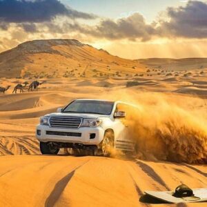 Evening desert safari Dubai with thrilling dune bashing