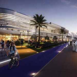 The National Aquarium Abu Dhabi exterior at Al Qana featuring the Middle East’s largest aquarium attraction