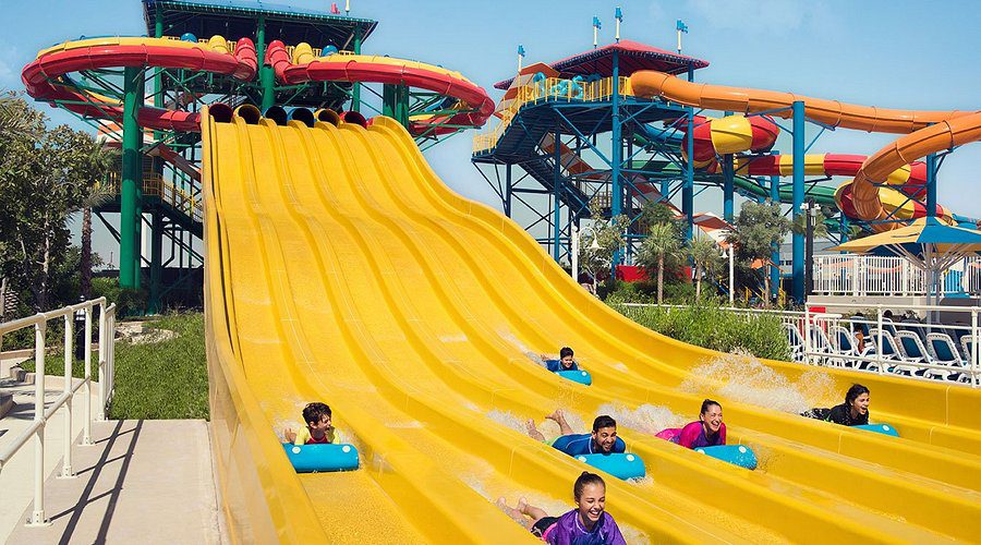 Dubai Parks and Resorts featuring Motiongate, Legoland Dubai, Legoland Water Park, and Riverland Dubai