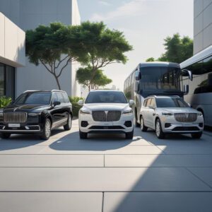 luxury SUV used for Dubai to Saudi Arabia transfer service